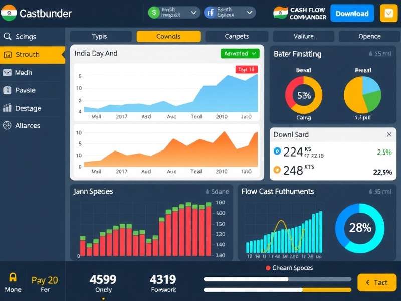 Cash Flow Commander gameplay screenshot showing financial dashboard